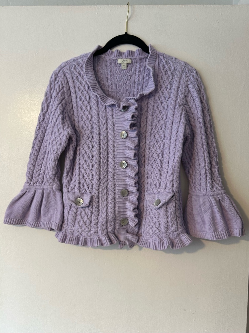 Ruffle Grandma Cardigan